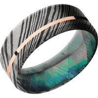 Damascus + Acid Finish + Black Mother of Pearl