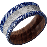 Titanium Damascus + Satinetched , Satinetched Finish + Sequoia