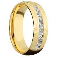 10K Yellow Gold + Hammer Finish