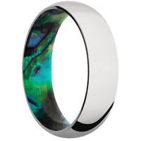 Cobalt Chrome + Polish Finish + Abalone