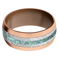 14K Rose Gold + Satin Finish + Copper Brown