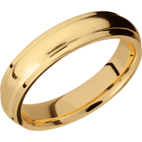 14K Yellow Gold + Satin , Polish Finish