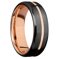 Zirconium + Satin , Polish Finish + 10K Rose Gold