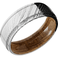 Damascus + Polish Finish + Whiskey Barrel