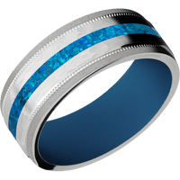 Titanium + Hammer , Sand Finish + Ridgeway Blue