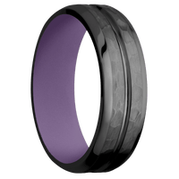 Zirconium + Polish , Hammer Finish + Bright Purple