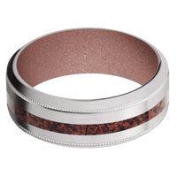 14K White Gold + Satin , Bead Finish + Rose Gold