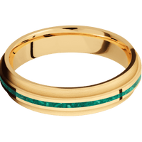 10K Yellow Gold + Polish , Satin Finish