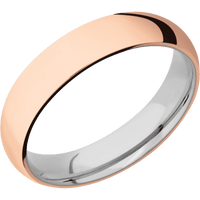 14K Rose Gold + Polish Finish + Titanium