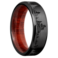 Zirconium + Satin , Polish Finish + Red Heart