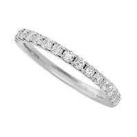 14K White Gold band with 15 Round Lab Grown Diamond (ST) having TCW-.45
