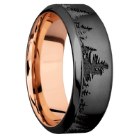 Zirconium + Anglesatin , Polish Finish + 14K Rose Gold