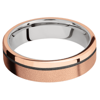 14K Rose Gold + Sand , Polish Finish + Cobalt Chrome