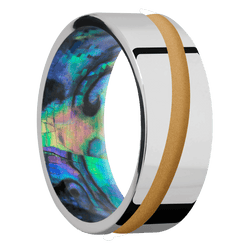 Cobalt Chrome + Polish Finish + Abalone