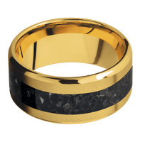 18K Yellow Gold + Sand , Polish Finish