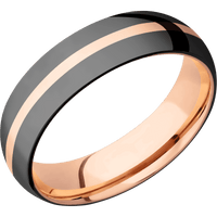 Zirconium + Polish Finish + 10K Rose Gold