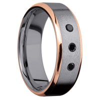 Tantalum + Stone , Sand Finish