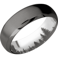 Tantalum Noir + Bead , Polish Finish + Titanium