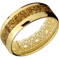 14K Yellow Gold + Satin , Polish Finish