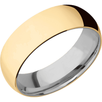 10K Yellow Gold + Polish Finish + Titanium