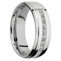 14K White Gold + Crosssatin , Polish Finish