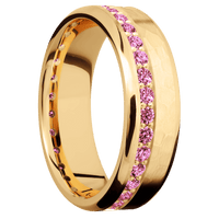 14K Yellow Gold + Hammer , Polish Finish