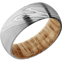 Damascus + Polish Finish + Natural Oak