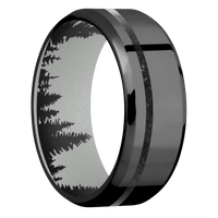 Zirconium + Polish , Polish Finish + Crushed Silver