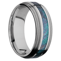 10K White Gold + Polish , Sand Finish + Palladium Silver
