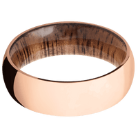 18K Rose Gold + Polish Finish + Koa