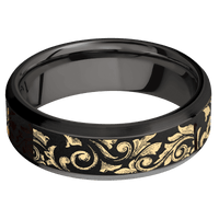 Zirconium + Polish , Satin Finish + Tantalum Noir
