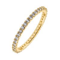 10K Yellow Gold band with 41 Round Lab Grown Diamond having TCW-.62
