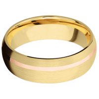 14K Yellow Gold + Satin , Satin Finish