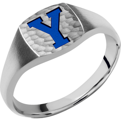 Brigham Young University BYU Custom Collegiate Palladium Silver Signet Ring