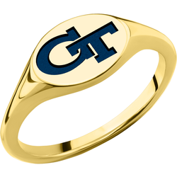 Georgia Tech University Custom Collegiate 10K Yellow Gold Signet Ring