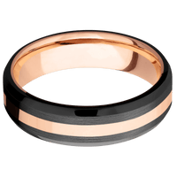Zirconium + Satin , Polish Finish + 14K Rose Gold