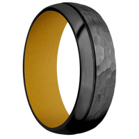 Zirconium + Hammer , Satin Finish + Metallic Yellow