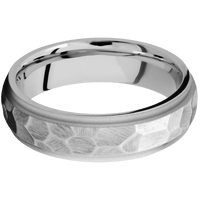 14K White Gold + Rock , Bead Finish