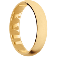 14K Yellow Gold + Bead Finish