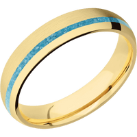 14K Yellow Gold + Satin , Polish Finish