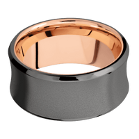 Tantalum Noir + Sand , Polish Finish + 10K Rose Gold
