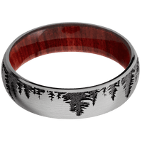 Titanium + Satin Finish + Red Heart