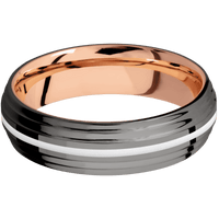 Tantalum Noir + Polish , Polish Finish + 18K Rose Gold