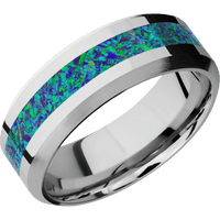 14K White Gold + Polish , Satin Finish