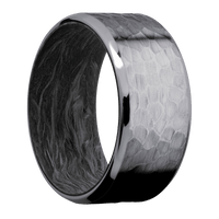 Tantalum + Hammer , Polish Finish + Forged Carbon Fiber