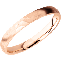 14K Rose Gold + Hammer Finish