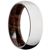14K White Gold + Polish Finish + Cocobolo