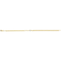 14K Yellow Gold 1/4 CT Natural Diamond Link 7" Bracelet