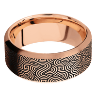10K Rose Gold + Satin , Satin Finish
