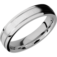 14K White Gold + Crosssatin , Polish Finish + Palladium Silver